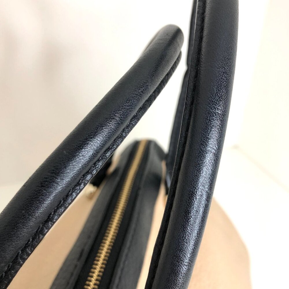 Kate Spade Charles Street Brantley Satchel Bag Black and Tan Leather Authentic - Picture 14 of 16